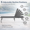 Kozyard 6-Position Adjustable Outdoor Chaise Lounge – Reclining Patio Lounge Chair with 750g Waterproof Fabric & Metal Frame, Customizable Positions for Chatting, Reading, Sunbathing & Napping
