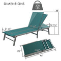kozyard Foldable Outdoor Chaise Lounge, 6-Level Adjustable Backrest, 300 lbs Capacity, Compact Folding Design, Rust-Proof Aluminum Frame, Weather-Resistant Fabric for Patio & Poolside
