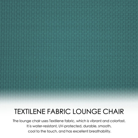 Advantages of Textilene Fabric in Lounge Chairs
alt text：An image highlighting the texture of Textilene fabric used in lounge chairs, with information about its vibrant color, water - resistance, UV - protection, durability, smoothness, cool touch, and breathability. Keywords: Textilene fabric, lounge chair, outdoor furniture features