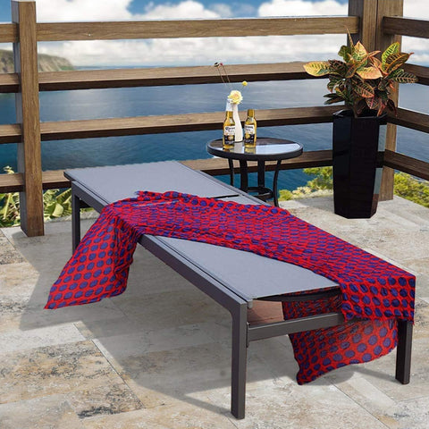 Kozyard Outdoor Chaise Lounge, Aluminum Frame and Textilene Fabric 5 Adjustable Backrest