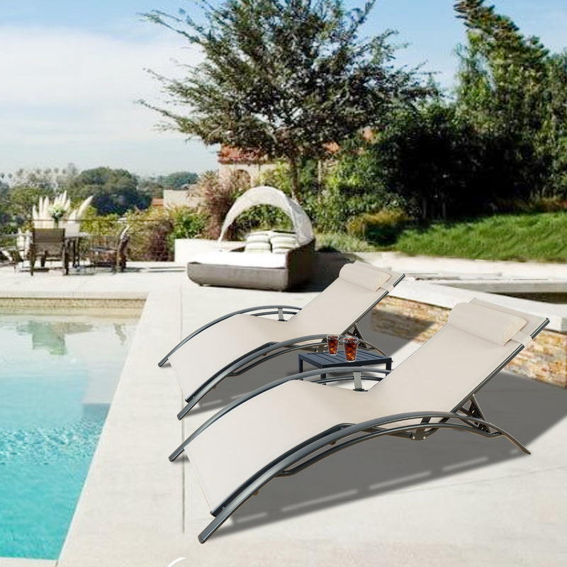 Kozyard KozyLounge Elegant Patio Reclining Adjustable Chaise Lounge 6