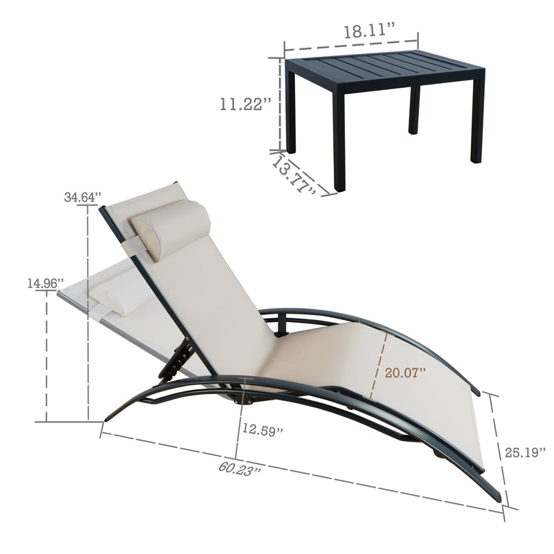 Kozyard KozyLounge Elegant Patio Reclining Adjustable Chaise Lounge（6 Options）