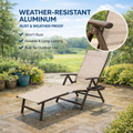 Kozyard Weather-Resistant Aluminum Outdoor Chaise Lounge – Rust-Proof, Durable Patio Furniture with Fade-Resistant Textilene Fabric; Ideal for Deck, Garden Outdoor Relaxation
