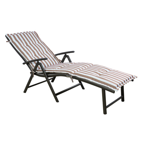 Kozyard Aluminum Outdoor Chaise Lounge Chair, Adjustable Reclining Patio Lounge with Drink Holder, Weather-Resistant Pool, Deck & Yard Recliner, Assemble-Free