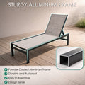 kozyard Outdoor Chaise Lounge, Powder-Coated Aluminum Frame, Rustproof Durable Patio Recliner, Adjustable Backrest, Textilene Seat, Easy Assembly & Modern Design

