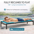 kozyard Outdoor Chaise Lounge, Fully Reclines to 180° Flat, Perfect for Napping & Full Relaxation, Textilene Fabric & Sturdy Aluminum Frame, Poolside Patio Recliner
