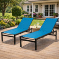 kozyard 2-Piece Outdoor Chaise Lounge Set with Side Table, Poolside Patio Recliners, Adjustable Backrest, Textilene Fabric & Sturdy Aluminum Frame, Weather-Resistant for Deck, Lawn & Backyard Relaxation