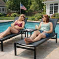 Kozyard poolside chaise lounge - versatile outdoor seating for leisure by swimming pools, offering adjustable positions, crafted with durable textilene fabric and lightweight aluminum frame, perfect for outdoor relaxation.
