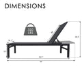 kozyard 3-Piece Outdoor Chaise Lounge Set, 76-Inch Recliner & Side Table, 320 LBS Weight Capacity, Adjustable Backrest, Textilene Fabric & Powder-Coated Aluminum Frame, Patio Furniture Dimensions Specs
