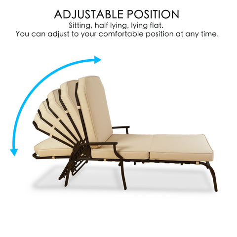 Kozyard Maya Chaise Lounge - Outdoor Patio Recliner Chair, Comfortable Patio Lounge Chair, Elegant Chaise Lounge Chair for Relaxation, Perfect Outdoor Recliner Chair