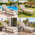 Kozyard versatile outdoor chaise lounge chair is designed for poolside, yard, patio, balcony, deck, porch and garden relaxation. Featuring thick comfortable cushions, an adjustable reclining backrest, supportive armrests and durable metal construction, this cushioned patio lounger offers a comfortable place for sunbathing, reading, resting and enjoying everyday outdoor living in multiple spaces.