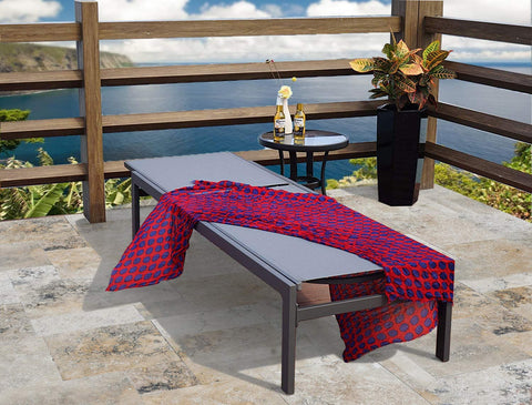 Kozyard Outdoor Chaise Lounge, Aluminum Frame and Textilene Fabric 5 Adjustable Backrest