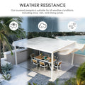 Kozyard Louvred Pergola - All-Weather Outdoor Shade: Resists snow, rain & strong winds; durable aluminum construction for year-round patio, deck or backyard coverage.
