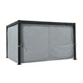 Kozyard 10'x12' Patio Pergola Privacy Curtain, Durable Waterproof Polyester Fabric, Windproof & Dustproof Privacy Screen with Easy-Install Design for Backyard Pergola & Gazebo
