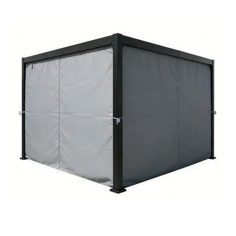 Kozyard 12'x12' Patio Pergola Privacy Curtain, Durable Waterproof Polyester Fabric, Windproof & Dustproof Privacy Screen with Easy-Install Design for Backyard Pergola & Gazebo
