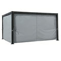 Kozyard 12'x14' Patio Pergola Privacy Curtain, Durable Waterproof Polyester Fabric, Windproof & Dustproof Privacy Screen with Easy-Install Design for Backyard Pergola & Gazebo

