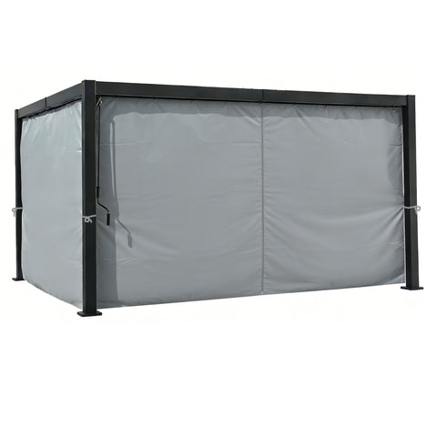 Kozyard 12'x14' Patio Pergola Privacy Curtain, Durable Waterproof Polyester Fabric, Windproof & Dustproof Privacy Screen with Easy-Install Design for Backyard Pergola & Gazebo
