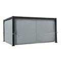 Kozyard 12'x16' Patio Pergola Privacy Curtain, Durable Waterproof Polyester Fabric, Windproof & Dustproof Privacy Screen with Easy-Install Design for Backyard Pergola & Gazebo
