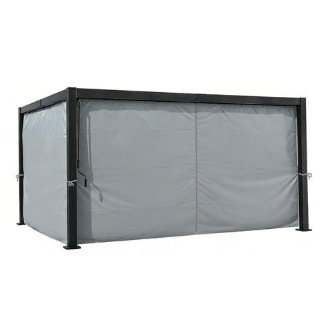 Kozyard 12'x16' Patio Pergola Privacy Curtain, Durable Waterproof Polyester Fabric, Windproof & Dustproof Privacy Screen with Easy-Install Design for Backyard Pergola & Gazebo
