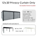 Kozyard 12'x20' Outdoor Pergola Privacy Curtain, Waterproof Polyester Fabric, Windproof & Dustproof Patio Gazebo Side Curtains with Adjustable Tiebacks for Backyard Dining & Entertaining
