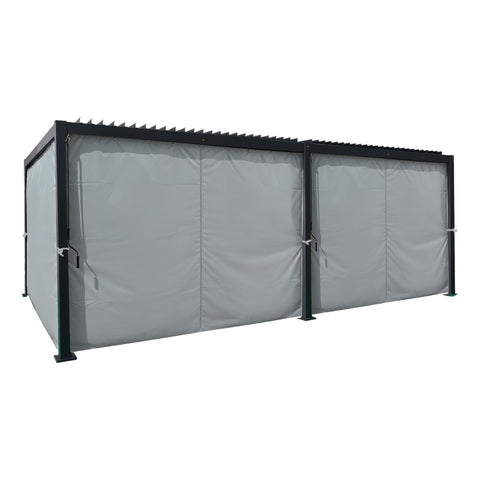 Kozyard 12'x20' Patio Pergola Privacy Curtain, Durable Waterproof Polyester Fabric, Windproof & Dustproof Privacy Screen with Easy-Install Design for Backyard Pergola & Gazebo
