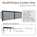 Kozyard 12'x24' Outdoor Pergola Privacy Curtain, Waterproof Polyester Fabric, Windproof & Dustproof Patio Gazebo Side Curtains with Adjustable Tiebacks for Backyard Dining & Entertaining
