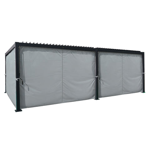 Kozyard 12'x24' Patio Pergola Privacy Curtain, Durable Waterproof Polyester Fabric, Windproof & Dustproof Privacy Screen with Easy-Install Design for Backyard Pergola & Gazebo

