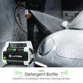 LUTIAN pressure washer with a detergent bottle, spraying foam on a car for effective cleaning. LUTIAN pressure washer, detergent bottle, car washing, foam cleaning, effective cleaning. LUTIAN Pressure Washer with Detergent Bottle for Car Washing and Foam Cleaning. LUTIAN pressure washer, detergent bottle, car washing, foam cleaning, effective cleaning.





