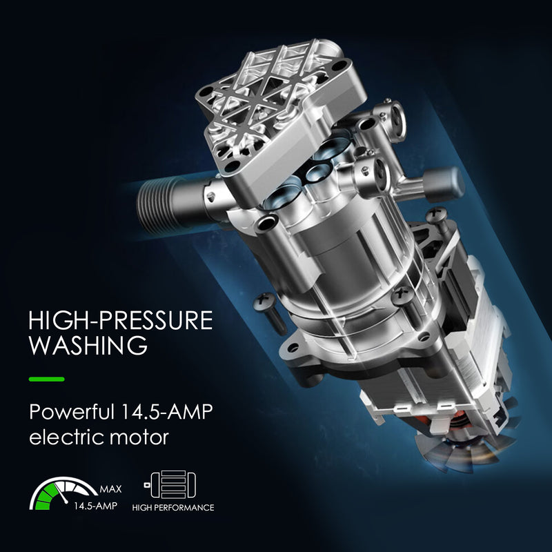 14.5-AMP High-Pressure Washer with Powerful Electric Motor for Maximum Performance. 14.5-AMP High-Pressure Washer | Powerful Electric Motor | Heavy-Duty Cleaning. high-pressure washer, 14.5-AMP electric motor, powerful pressure washer, heavy-duty cleaning, high-performance washer, max pressure washer

