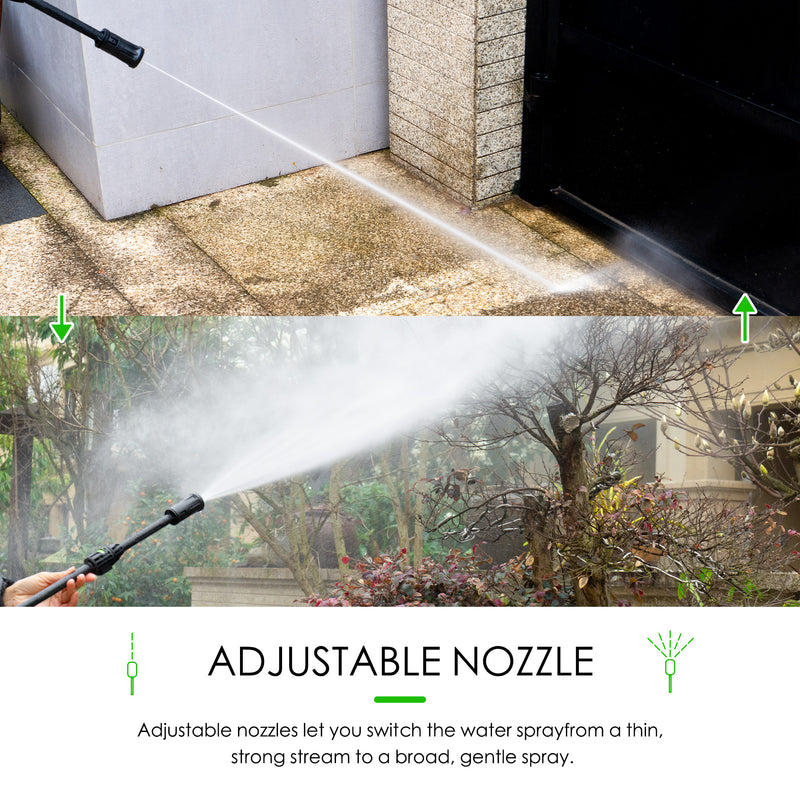 Adjustable nozzle on a pressure washer, switching from a thin, strong stream to a broad, gentle spray for versatile cleaning.
adjustable nozzle, pressure washer, versatile cleaning, thin stream, broad spray. Adjustable Nozzle for Pressure Washer - Thin Stream to Broad Spray.
adjustable nozzle, pressure washer, versatile cleaning, thin stream, broad spray.


