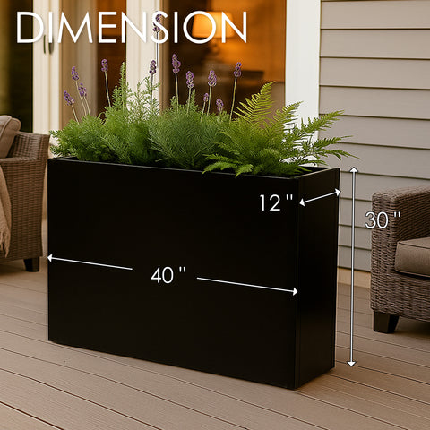 Kozyard Customizable Metal Planter Box – Personalized Steel Flower Pot for Patio, Garden, Yard, or Indoor Décor