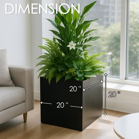 Kozyard Customizable Metal Planter Box – Personalized Steel Flower Pot for Patio, Garden, Yard, or Indoor Décor