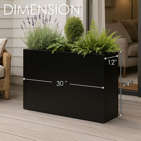 Kozyard Customizable Metal Planter Box – Personalized Steel Flower Pot for Patio, Garden, Yard, or Indoor Décor
