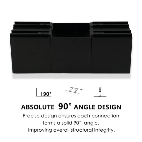 Black Metal 90° Angle Connector - Structural Integrity
A black metal connector with an "absolute 90° angle design", ensuring precise 90 - degree connections for enhanced structural integrity in furniture or construction projects. Keywords: 90° angle connector, structural integrity, black metal