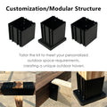 Customizable Modular Outdoor Furniture Connectors
Black metal modular connectors for outdoor furniture, allowing for customization to fit personalized outdoor space needs. Keywords: modular connectors, outdoor furniture, customization