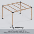 Wooden Frame with Easy Assembly Feature
A wooden frame with black connectors, emphasizing its easy assembly process, suitable for first - time users assembling an outdoor canopy. Keywords: wooden frame, easy assembly, outdoor canopy