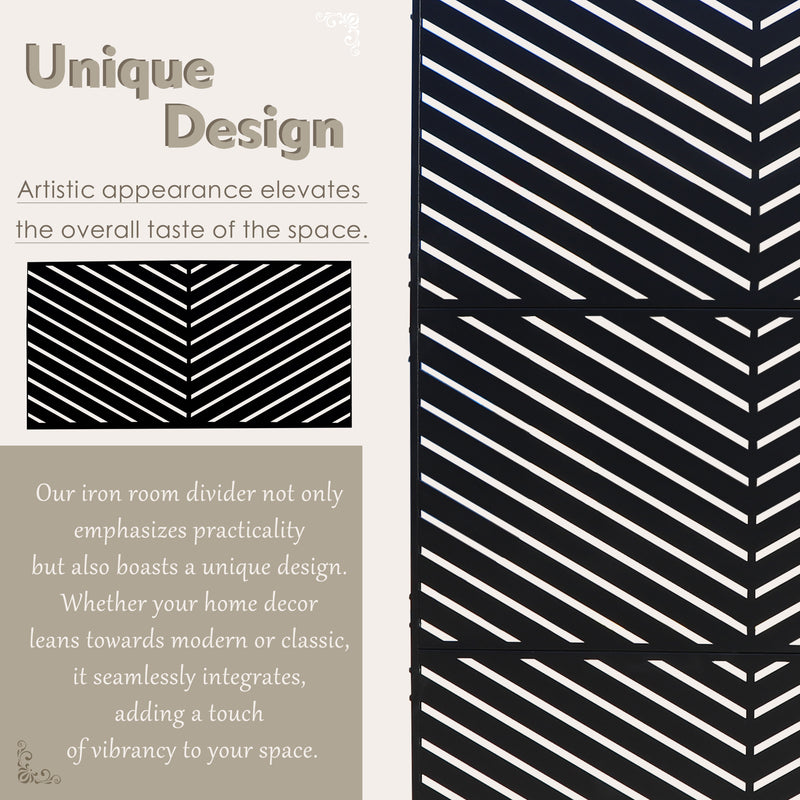 Unique Iron Room Divider with Stylish Design
alt text：An iron room divider featuring a distinctive chevron pattern. Its artistic design enhances the aesthetic of any space, blending well with modern or classic decor. Keywords: iron room divider, unique design, chevron pattern
