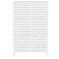 Modern White Room Divider with Linear Design
alt text：A contemporary white room divider featuring a sleek linear pattern, perfect for adding a modern touch to interior spaces. Keywords: room divider, linear design, modern decor
