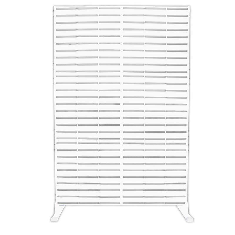 Modern White Room Divider with Linear Design
alt text：A contemporary white room divider featuring a sleek linear pattern, perfect for adding a modern touch to interior spaces. Keywords: room divider, linear design, modern decor