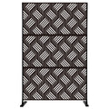 Contemporary Black and White Geometric Room Divider
alt text：A modern room divider featuring a striking black and white geometric pattern, ideal for enhancing interior spaces with style. Keywords: room divider, geometric pattern, modern decor