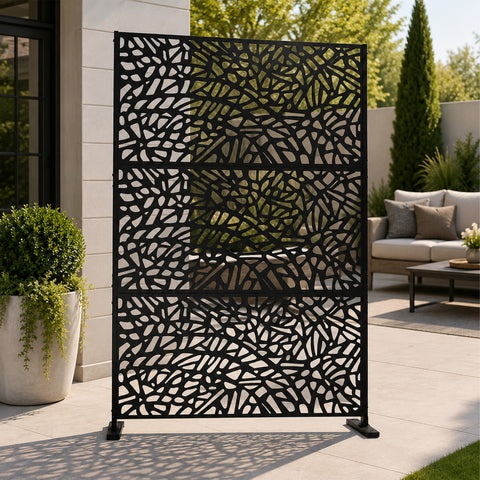 Kozyard large decorative outdoor planter pot and stylish front porch umbrella stand holder helper. This multifunctional fluted utility storage bucket is placed near a home entrance door, perfectly showcasing its versatility as both a elegant heavy duty flower container for front door plants and a waterproof modern rainwater catcher bin. Ideal for elevating home curb appeal, modern farmhouse entryway decor, and creating a welcoming residential outdoor patio experience all year round.