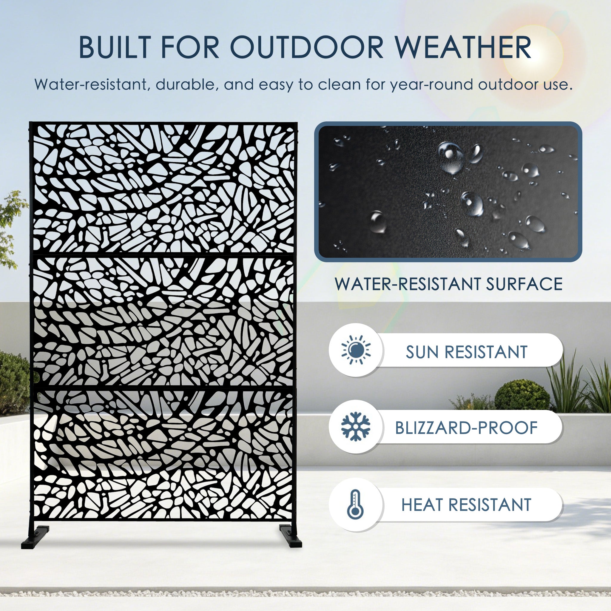 Kozyard Metal Privacy Screen 74