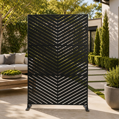Kozyard large decorative outdoor planter pot and stylish front porch umbrella stand holder helper. This multifunctional fluted utility storage bucket is placed near a home entrance door, perfectly showcasing its versatility as both a elegant heavy duty flower container for front door plants and a waterproof modern rainwater catcher bin. Ideal for elevating home curb appeal, modern farmhouse entryway decor, and creating a welcoming residential outdoor patio experience all year round.