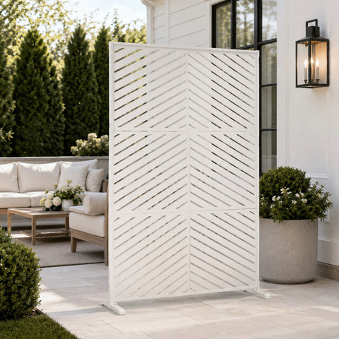Kozyard large decorative outdoor planter pot and stylish front porch umbrella stand holder helper. This multifunctional fluted utility storage bucket is placed near a home entrance door, perfectly showcasing its versatility as both a elegant heavy duty flower container for front door plants and a waterproof modern rainwater catcher bin. Ideal for elevating home curb appeal, modern farmhouse entryway decor, and creating a welcoming residential outdoor patio experience all year round.