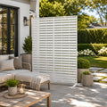Kozyard large decorative outdoor planter pot and stylish front porch umbrella stand holder helper. This multifunctional fluted utility storage bucket is placed near a home entrance door, perfectly showcasing its versatility as both a elegant heavy duty flower container for front door plants and a waterproof modern rainwater catcher bin. Ideal for elevating home curb appeal, modern farmhouse entryway decor, and creating a welcoming residential outdoor patio experience all year round.