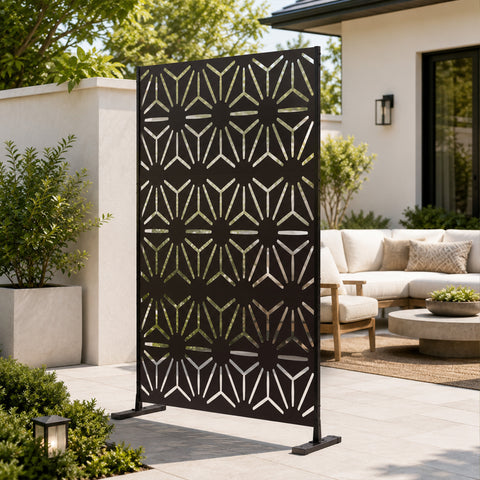 Kozyard large decorative outdoor planter pot and stylish front porch umbrella stand holder helper. This multifunctional fluted utility storage bucket is placed near a home entrance door, perfectly showcasing its versatility as both a elegant heavy duty flower container for front door plants and a waterproof modern rainwater catcher bin. Ideal for elevating home curb appeal, modern farmhouse entryway decor, and creating a welcoming residential outdoor patio experience all year round.