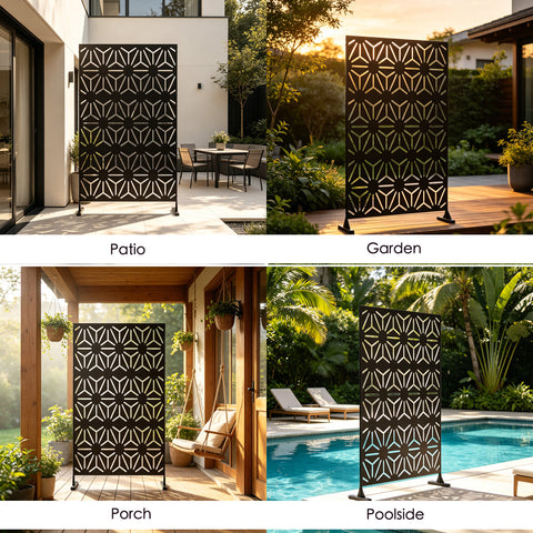 Kozyard roman column planter pot modern minimalist textured plastic flower plant container. Aesthetic close up display highlighting the elegant vertical lines and exquisite speckled stone texture pattern on a museum style pedestal. This high end architectural design brings a premium sophisticated look to casual durable plastic yard pots, blending classic Greek Roman column timeless styles with minimalist contemporary home porch deck and balcony terrace design trends.