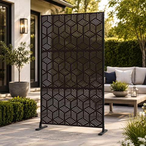 Kozyard large decorative outdoor planter pot and stylish front porch umbrella stand holder helper. This multifunctional fluted utility storage bucket is placed near a home entrance door, perfectly showcasing its versatility as both a elegant heavy duty flower container for front door plants and a waterproof modern rainwater catcher bin. Ideal for elevating home curb appeal, modern farmhouse entryway decor, and creating a welcoming residential outdoor patio experience all year round.