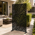 Kozyard large decorative outdoor planter pot and stylish front porch umbrella stand holder helper. This multifunctional fluted utility storage bucket is placed near a home entrance door, perfectly showcasing its versatility as both a elegant heavy duty flower container for front door plants and a waterproof modern rainwater catcher bin. Ideal for elevating home curb appeal, modern farmhouse entryway decor, and creating a welcoming residential outdoor patio experience all year round.