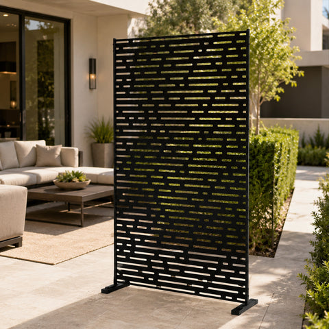 Kozyard large decorative outdoor planter pot and stylish front porch umbrella stand holder helper. This multifunctional fluted utility storage bucket is placed near a home entrance door, perfectly showcasing its versatility as both a elegant heavy duty flower container for front door plants and a waterproof modern rainwater catcher bin. Ideal for elevating home curb appeal, modern farmhouse entryway decor, and creating a welcoming residential outdoor patio experience all year round.